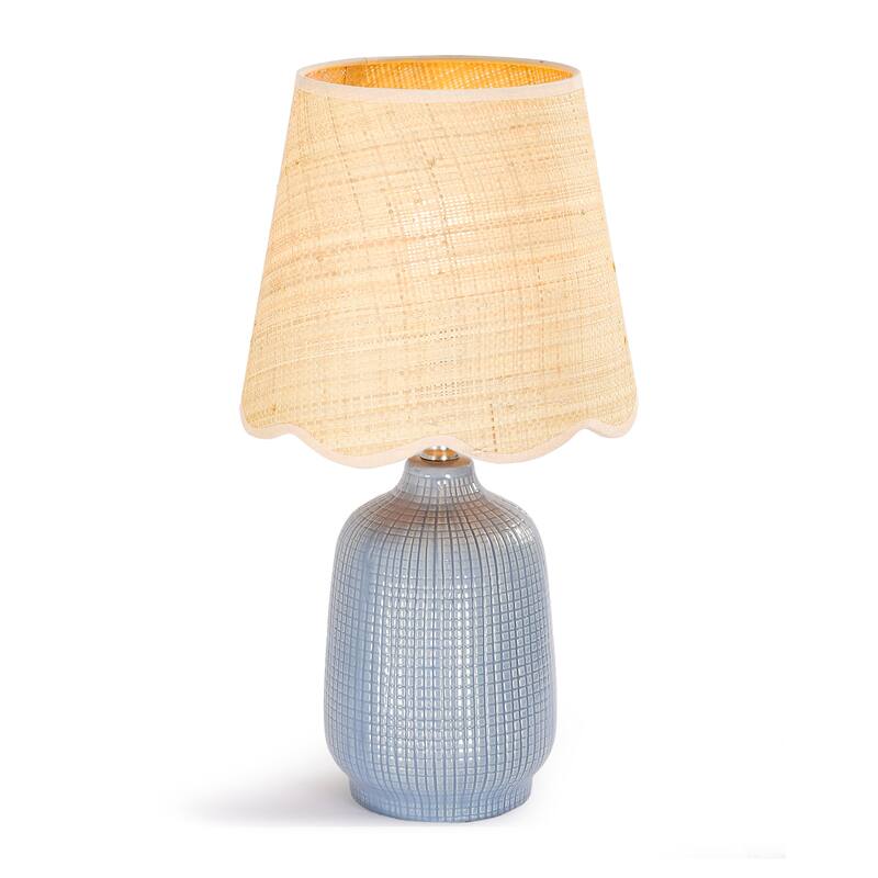 Traditional Ceramic Woven Table Lamp for Living Room