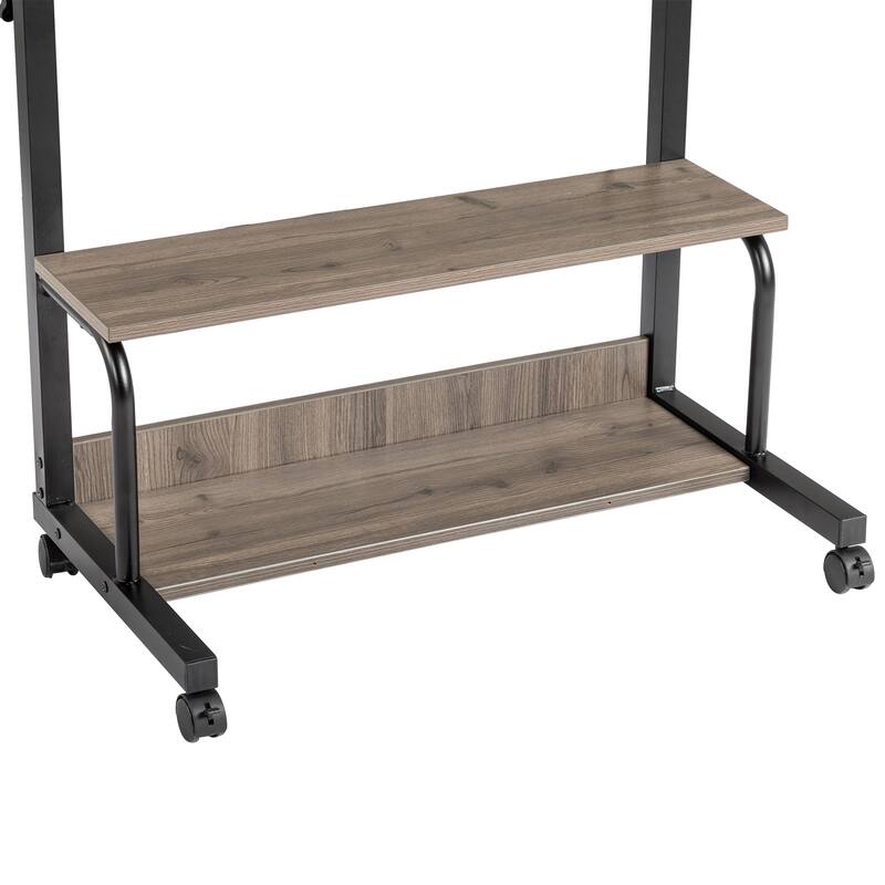 Adjustable Height Computer Desk with USB Ports and AC Outlets for Home Office and Study Workspace