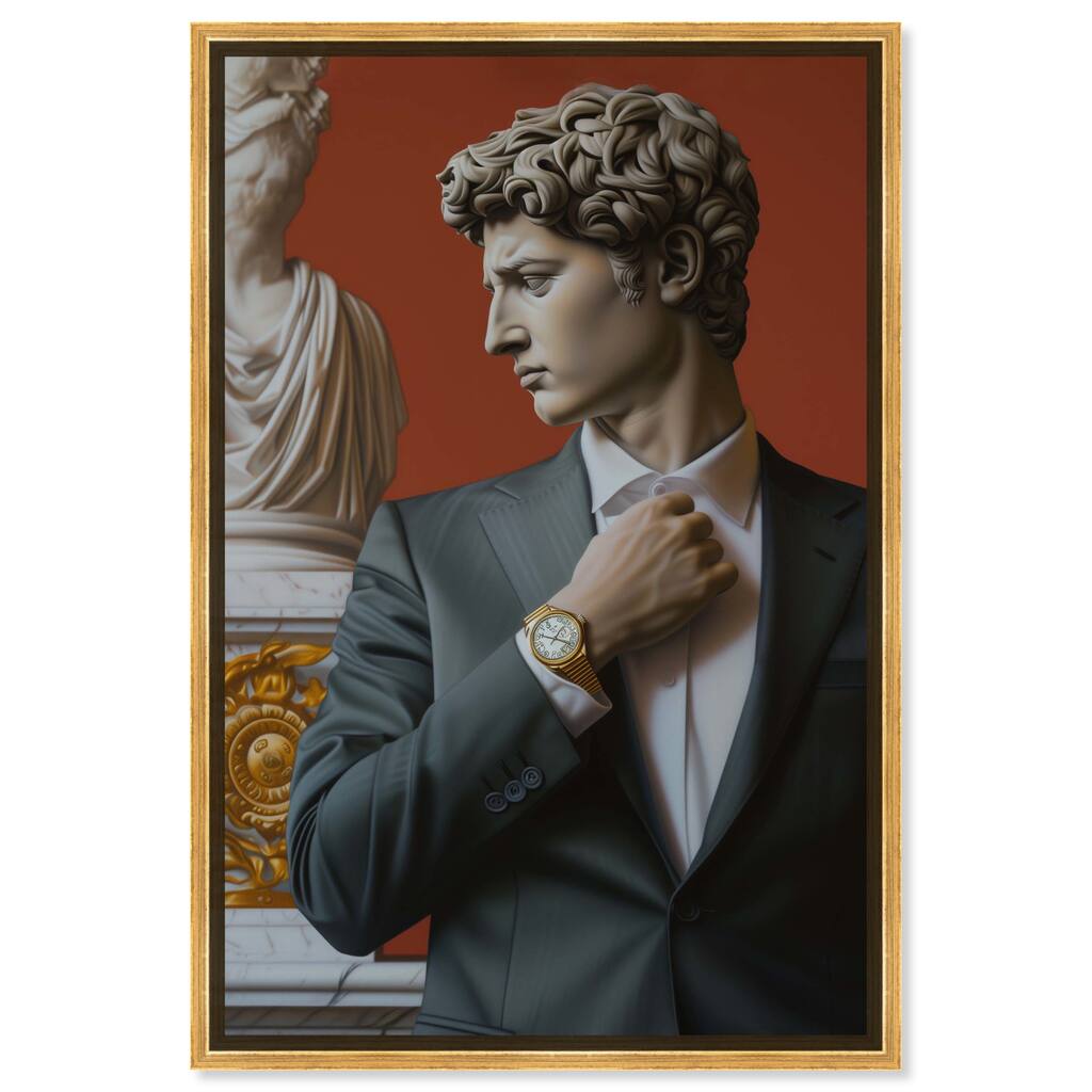 Notoriart Sculpture With Style Framed Men Style 1 Piece Canvas Wall Art