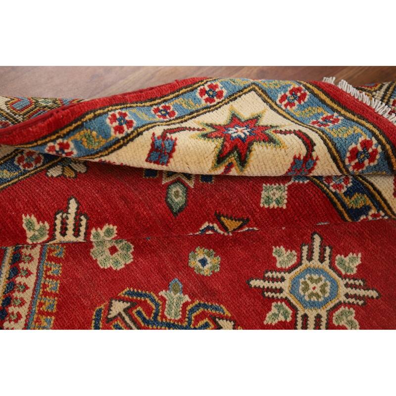 Kazak Accent Rug Hand-Knotted Wool Carpet - 3'10" x 5'11"