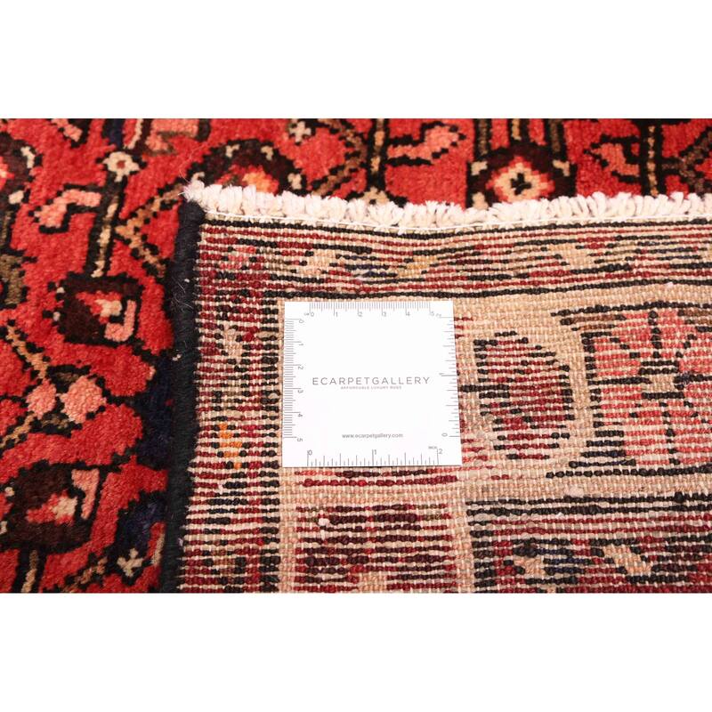 ECARPETGALLERY Hand-knotted Andelz Red Wool Rug - 3'4 x 10'2