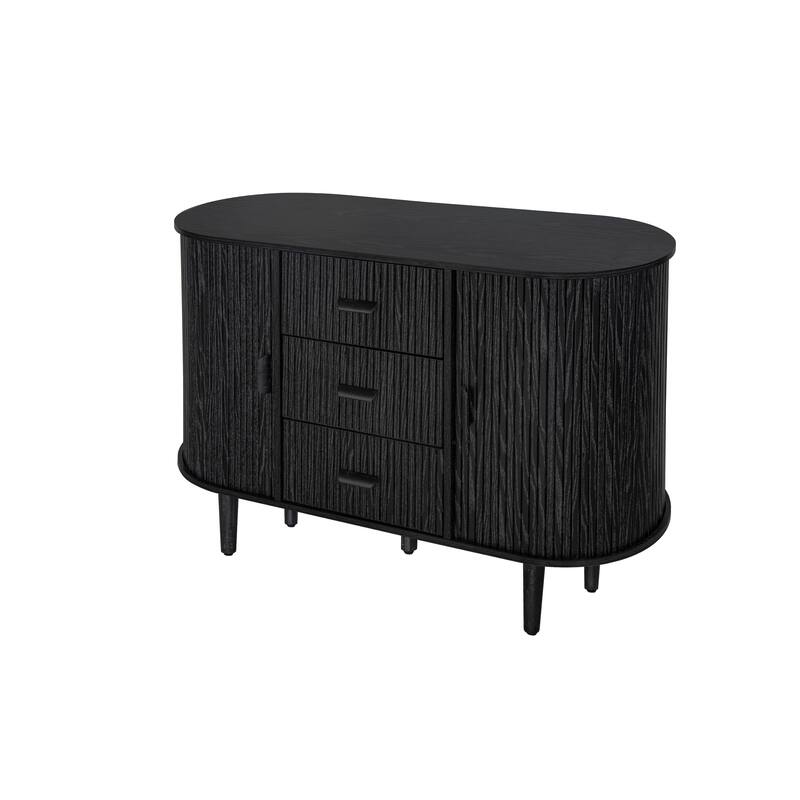 Accent Cabinet with Smoothly Sliding Tambour Doors