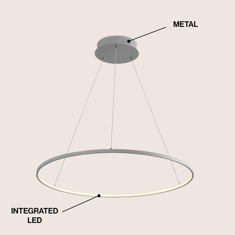 Kinsley Modern Bohemian Iron Integrated LED Pendant by JONATHAN Y