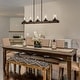 preview thumbnail 3 of 12, The Gray Barn Farmhouse 5-Light Wood Linear Chandelier Glass Island Lights - L42.9"xW4.7"xH7.5"