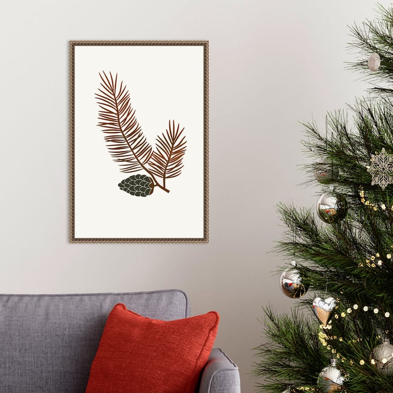 Pine by Kubistika Framed Canvas Wall Art Print