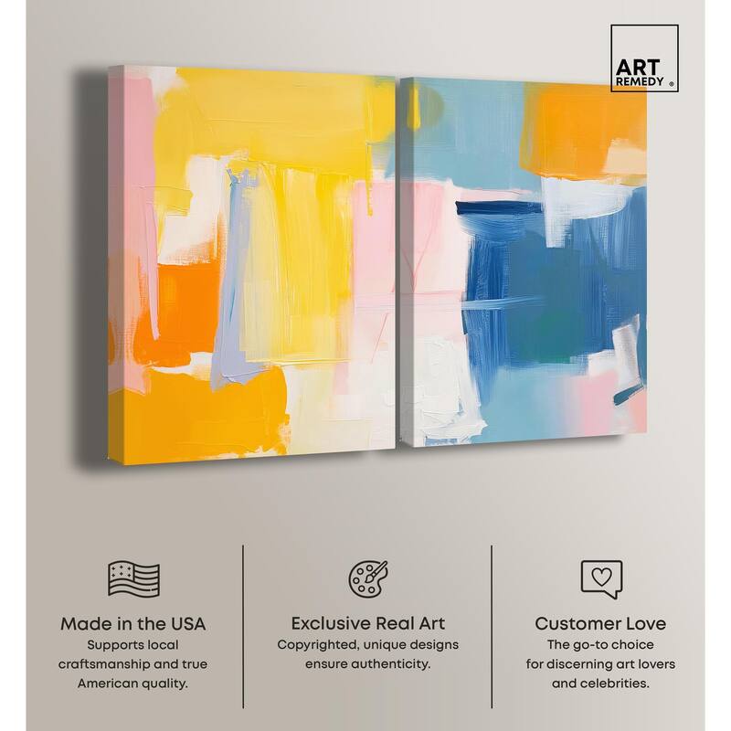 Skyward Radiance I Canvas Set of 2 by Art Remedy, Gallery Wrapped