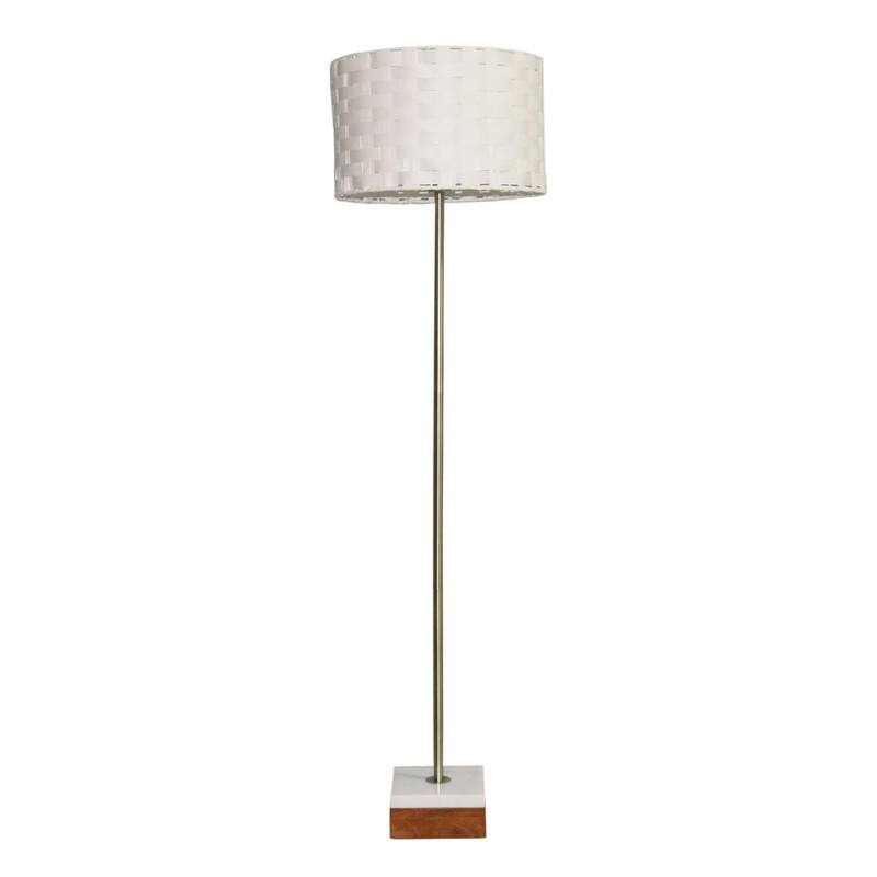 Minimalist Floor Lamp with Neutral Shade Skinny Standing Lamps - Gold - Gold