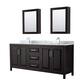 Option Dark Espresso / White Carrara Marble Top /