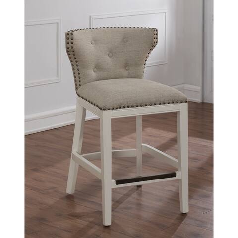 Castella White and Beige Counter Stool by Greyson Living