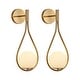 preview thumbnail 5 of 3, LunaDrift Modern Gold Wall Sconces with Opal Glass Globes - Mid-Century Luxury Lighting for Bedroom, Living Room,Set of 2