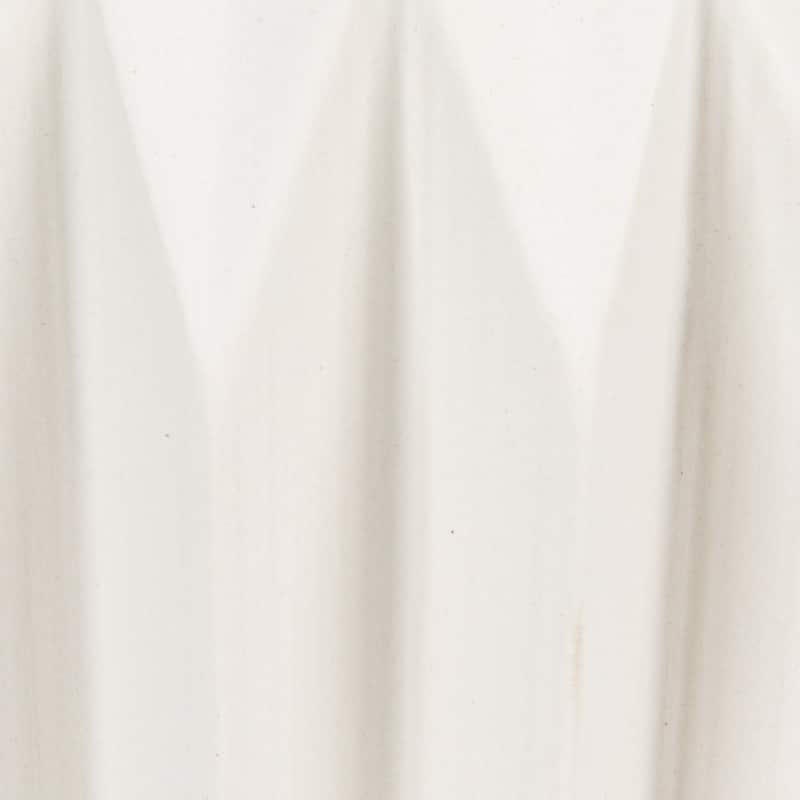 White Fluted Stoneware Flower Pot