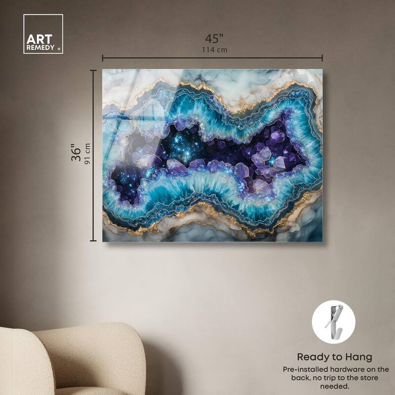 Stellar Shard Core Acrylic by Art Remedy, Ready to Hang