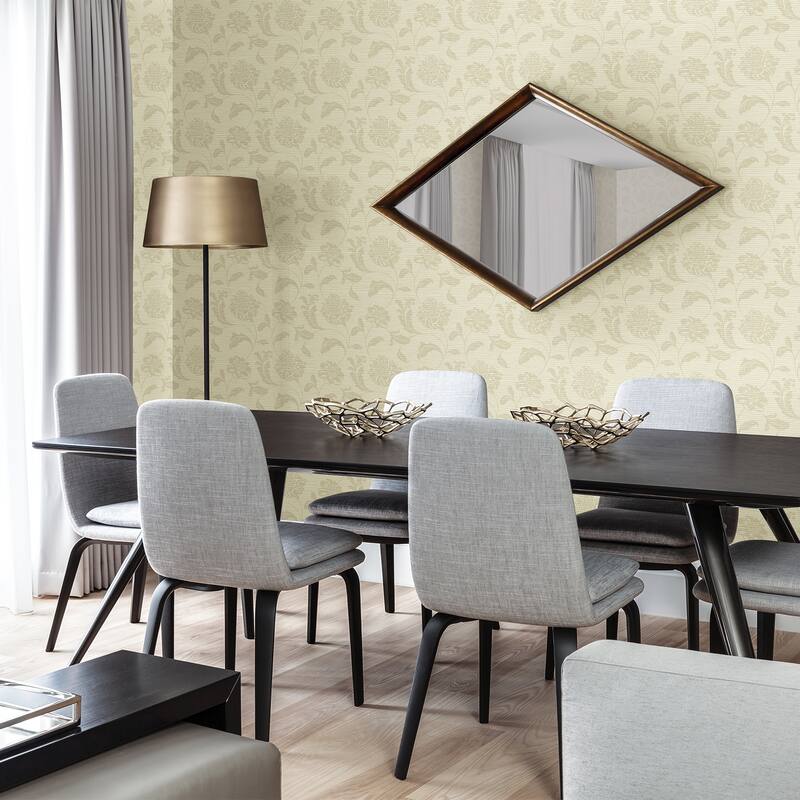 Holiday Beige Jacobean Wallpaper