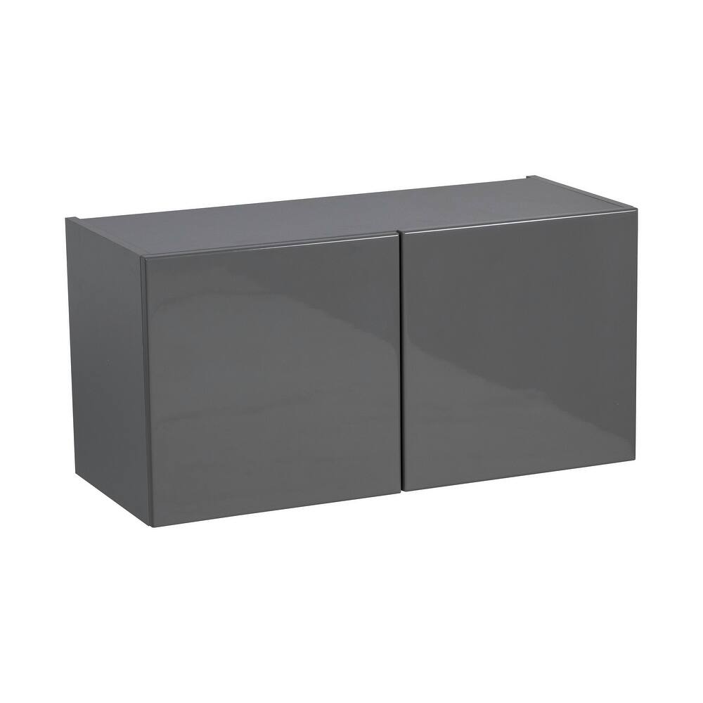 36" x 18" x 24" Wall Cabinet-Double Door-Grey - 36 x 18 x 23 3/8