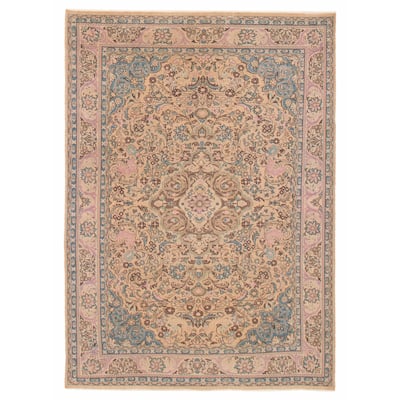 ECARPETGALLERY Hand-knotted Anatolian Vintage Beige Wool Rug - 6'5 x 9'0