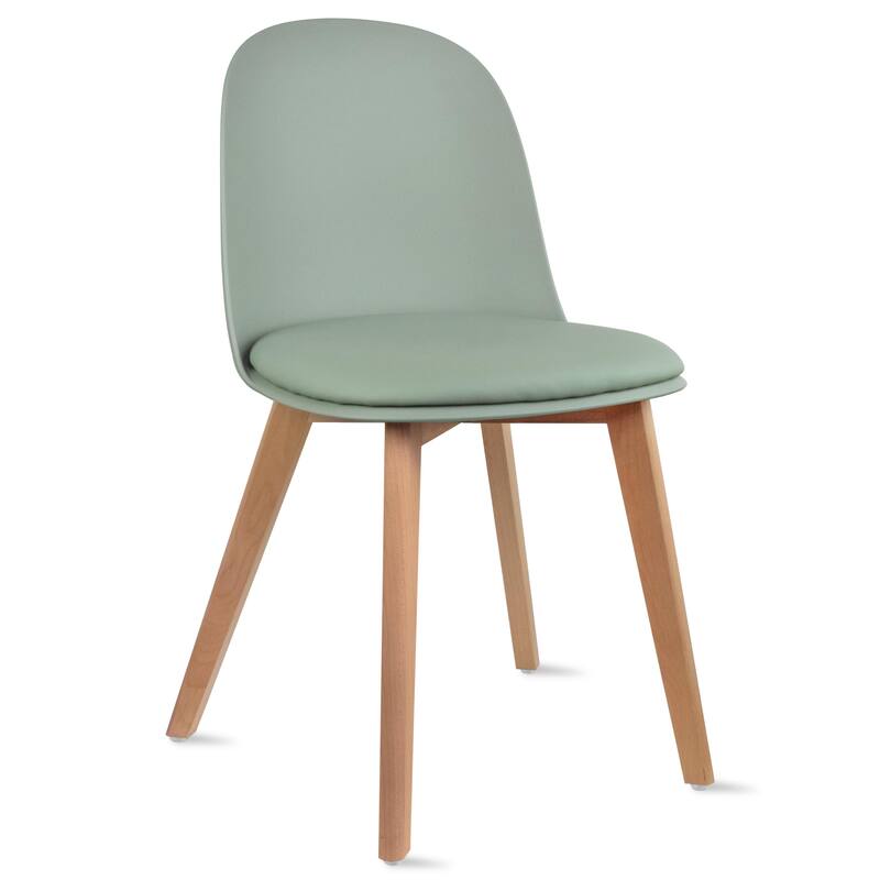 Set of 2 Modern Plastic Side Chairs with Wire Chrome Legs Ergonomic Dining Chairs for Kitchen, Dining Room, Office & Living Room
