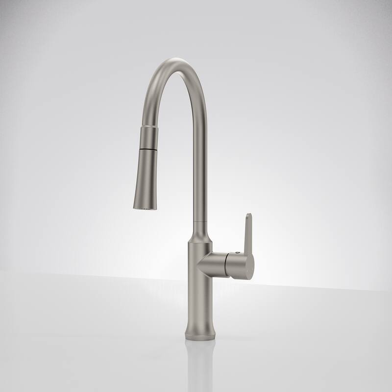 Single Handle Pull Down Kitchen Faucet with Sprayer Brass Swivels 360° Kitchen Faucet