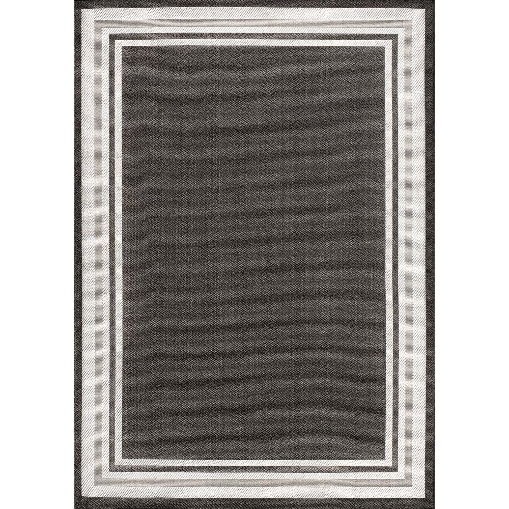 JONATHAN Y Haynes Modern Border Stripe Indoor/Outdoor Area Rug