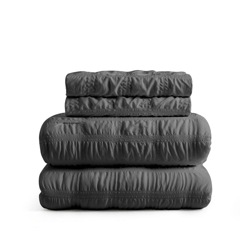All Season Bubble Ruched Down Alternative Comforter Set