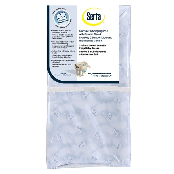 3 Sided Contoured Changing Pad for Babies and Infants White On
