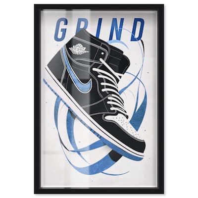 Blue Ribbon Sneaker Shadowbox by Art Remedy