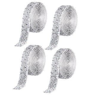 Resin Rhinestone Ribbon, Self-Adhesive Bling Crystal Ribbon Strips for ...