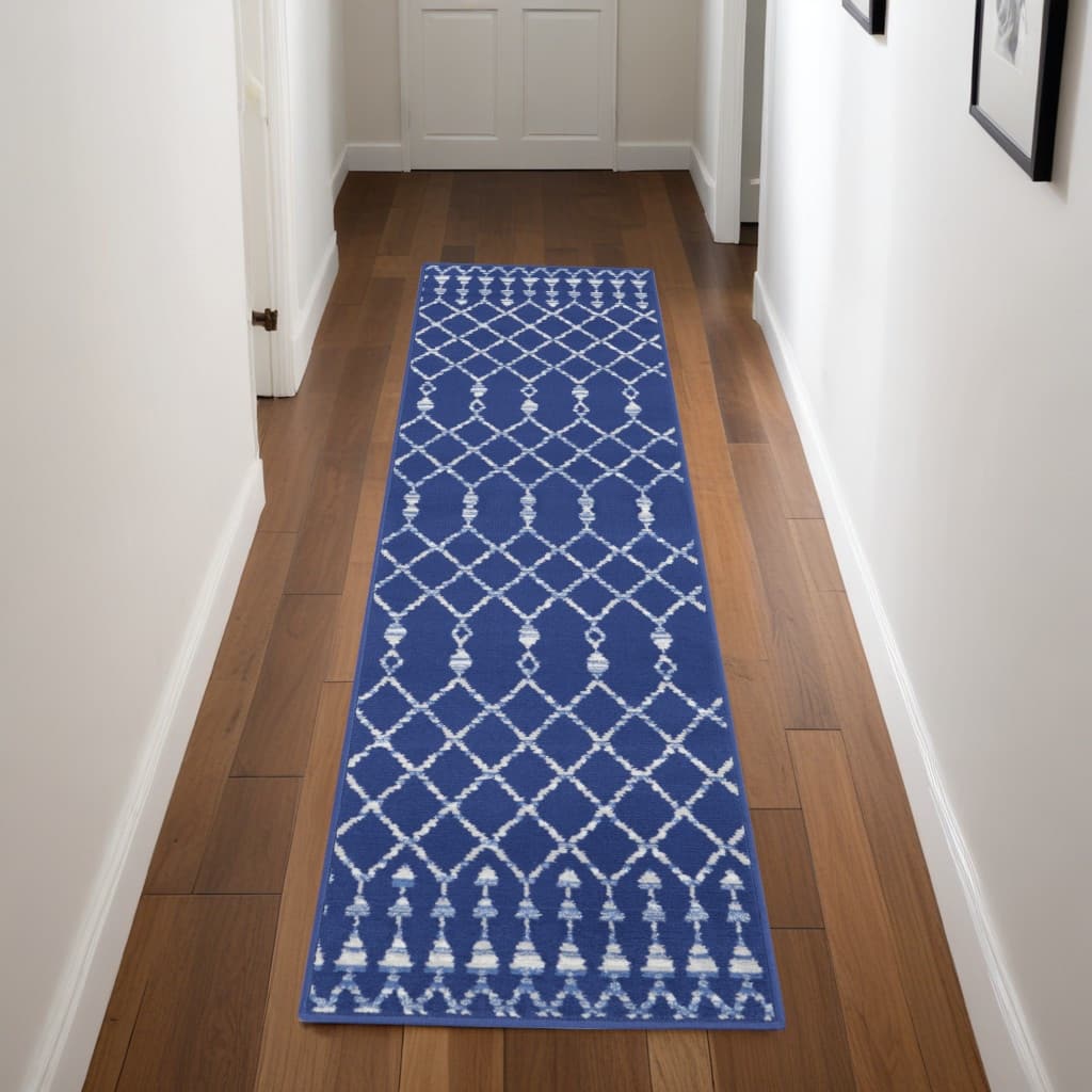 Jakeh Power Loomed Distressed Abstract Non Skid Stain Resistant Area Rug By HomeRoots - 96' X '24' X '0.39