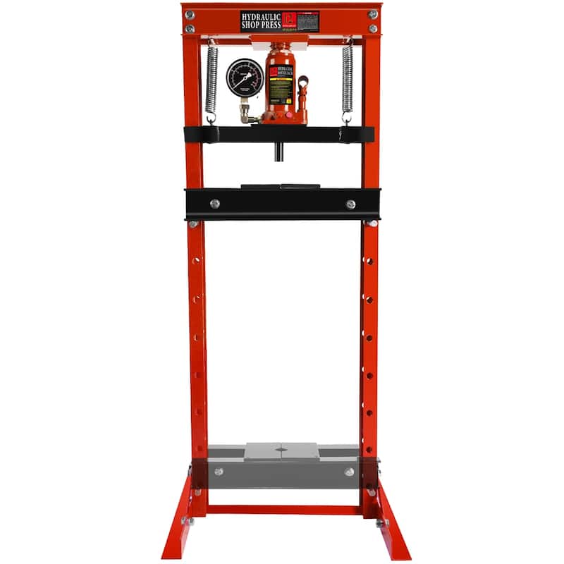 Steel HFrame Hydraulic Shop Press w/Stamping Platesto Bend,Straighten