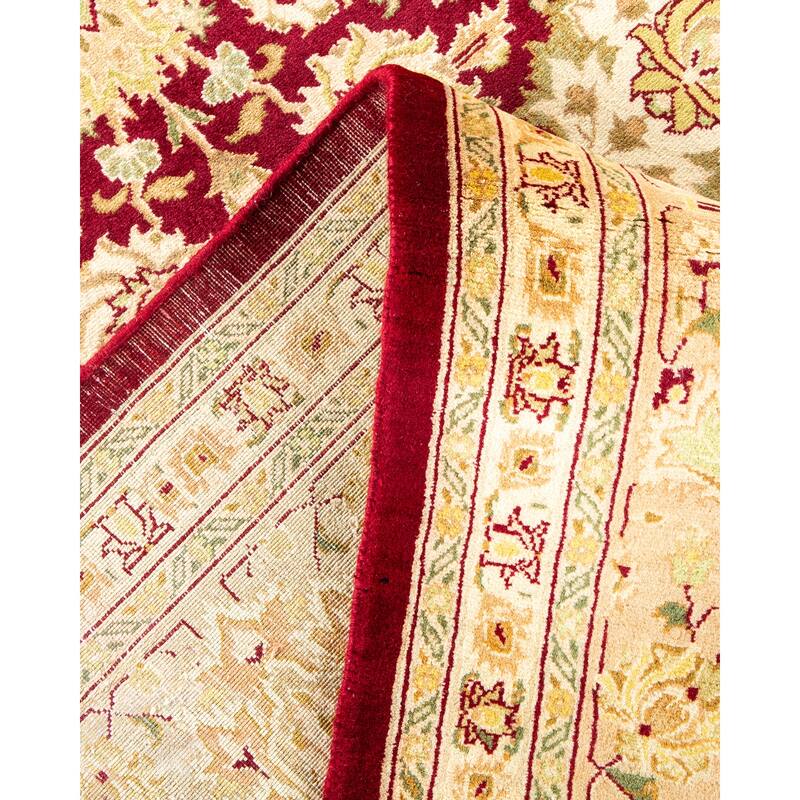 Overton Hand Knotted Wool Vintage Inspired Traditional Mogul Red Area Rug - 8' 1" x 10' 2"
