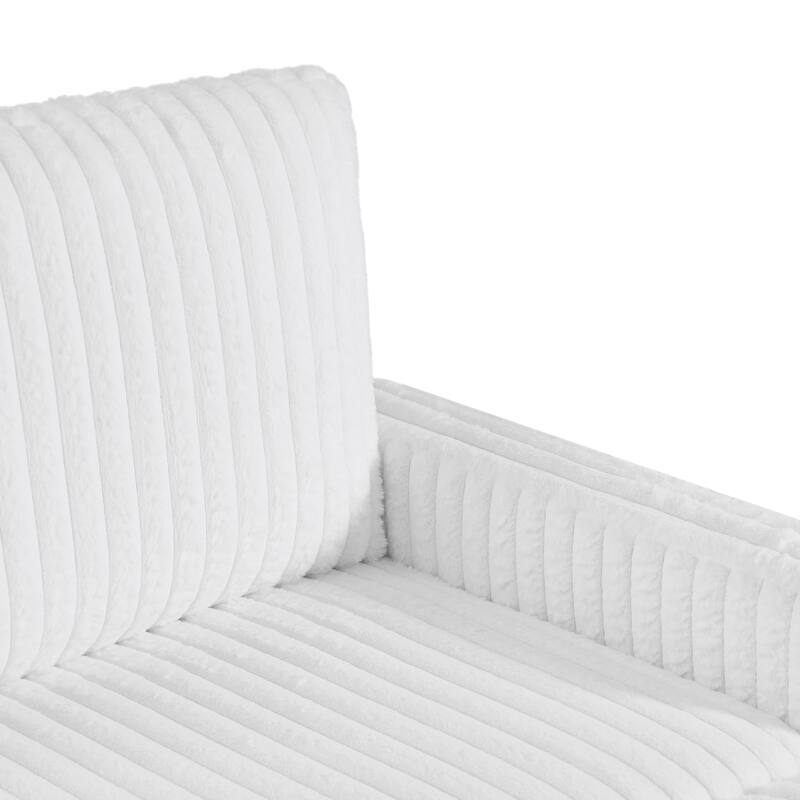 Velvet sofa chair with armrests and storage