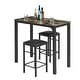 preview thumbnail 7 of 12, VECELO 3-Pieces Counter Dining Table Set with 2 Stools