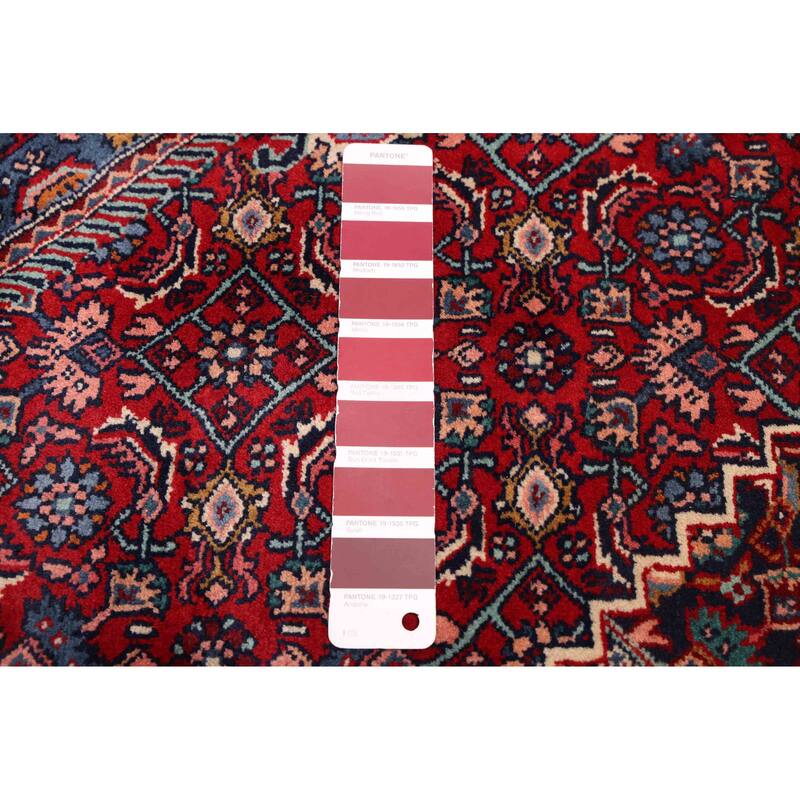 ECARPETGALLERY Hand-knotted Bijar Red Wool Rug - 3'11 x 6'0