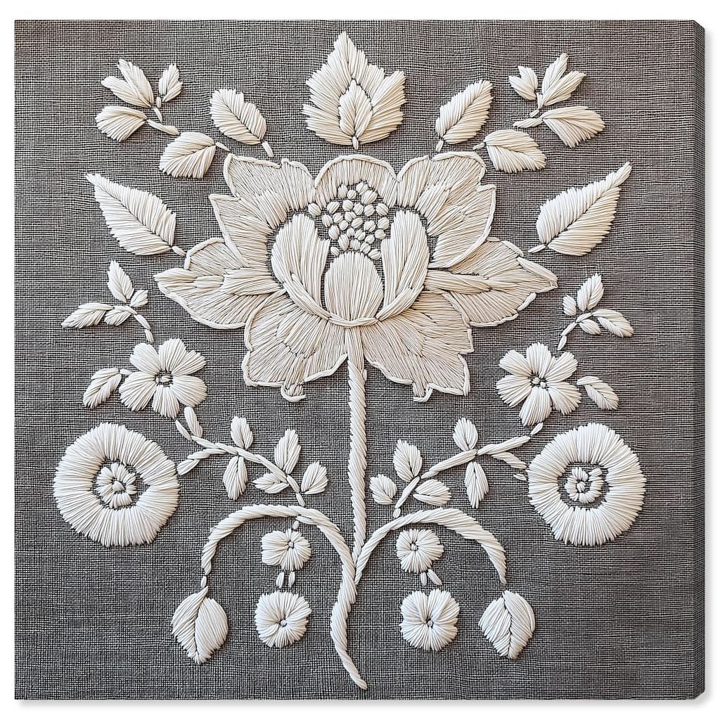 Stitched Symmetry II Canvas by Art Remedy, Gallery Wrapped