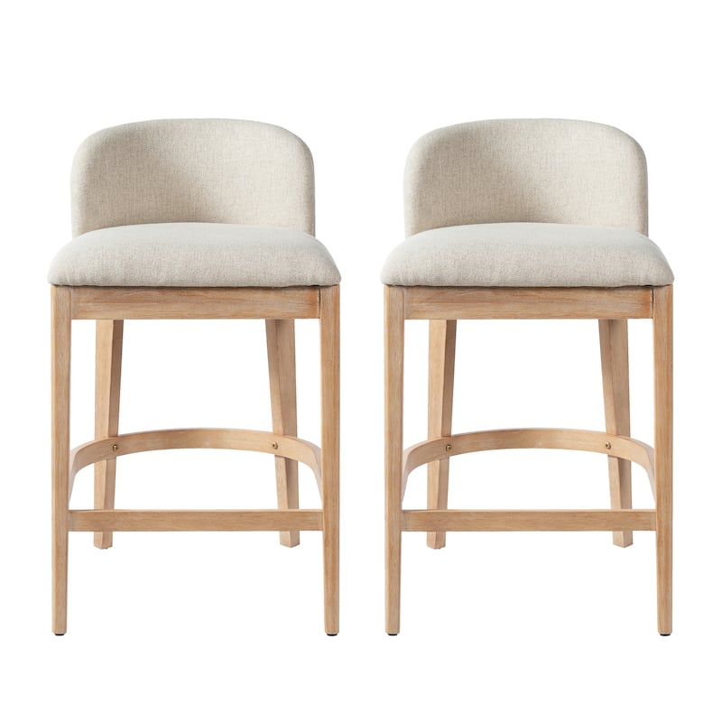 Christopher Knight Home - Calista Modern Wooden Upholstered Counter Stool