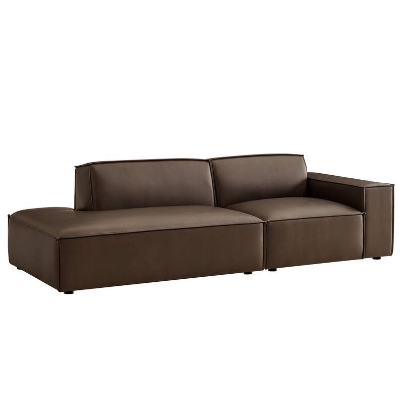 Restore 2-Piece Vegan Leather Modular Loveseat