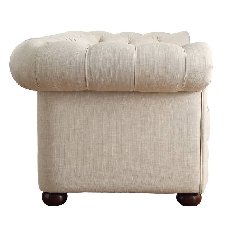 Knightsbridge Tufted Scroll Arm Chesterfield Chair by iNSPIRE Q Artisan