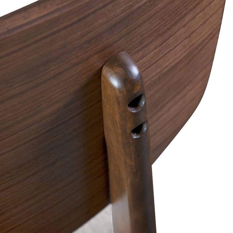 Furniture of America Beau I Mid-century Walnut 7-Piece Oval Dining Table Set