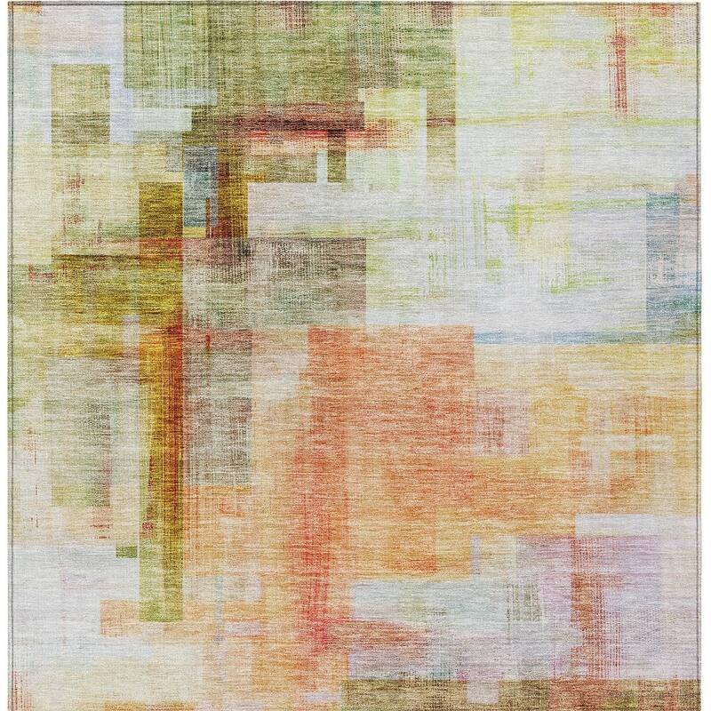 HomeRoots Abstract Transitional Rectangle Outdoor Rug