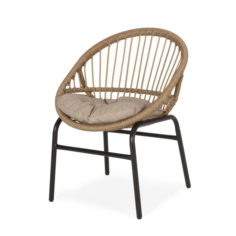 Outdoor Chair with Water-Resistant Cushions Set of 2