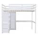 preview thumbnail 13 of 32, Full Pine Loft Bed with Wardrobe, Desk & Storage