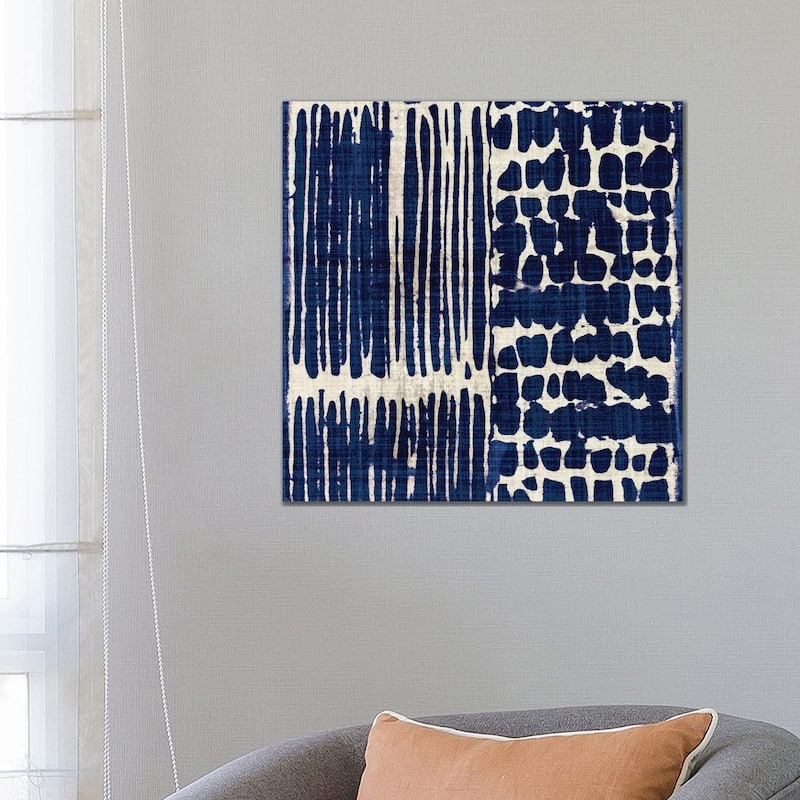 iCanvas "Indigo Batik III" by Wild Apple Portfolio Canvas Print