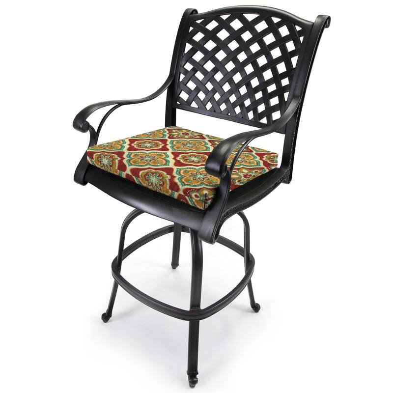 19" x 17" Outdoor Seat Cushion with Ties - Set of 2 - 19" W x 17" L x 2" H