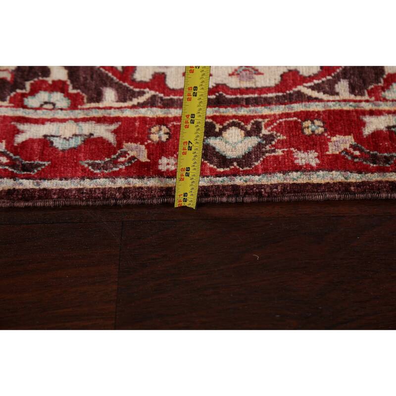 Hand Knotted Oriental 100% Wool Carpet Traditional Floral Brown Kazak Runner Rug - 8' 0'' X 2' 7''