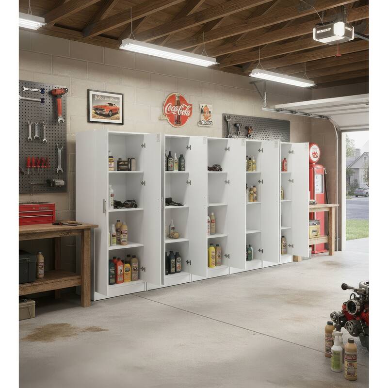 Modex Multi-Purpose Utility Storage Cabinet (5-Piece Set) - W 157.5″ × D 15.7″ × H 70.9″