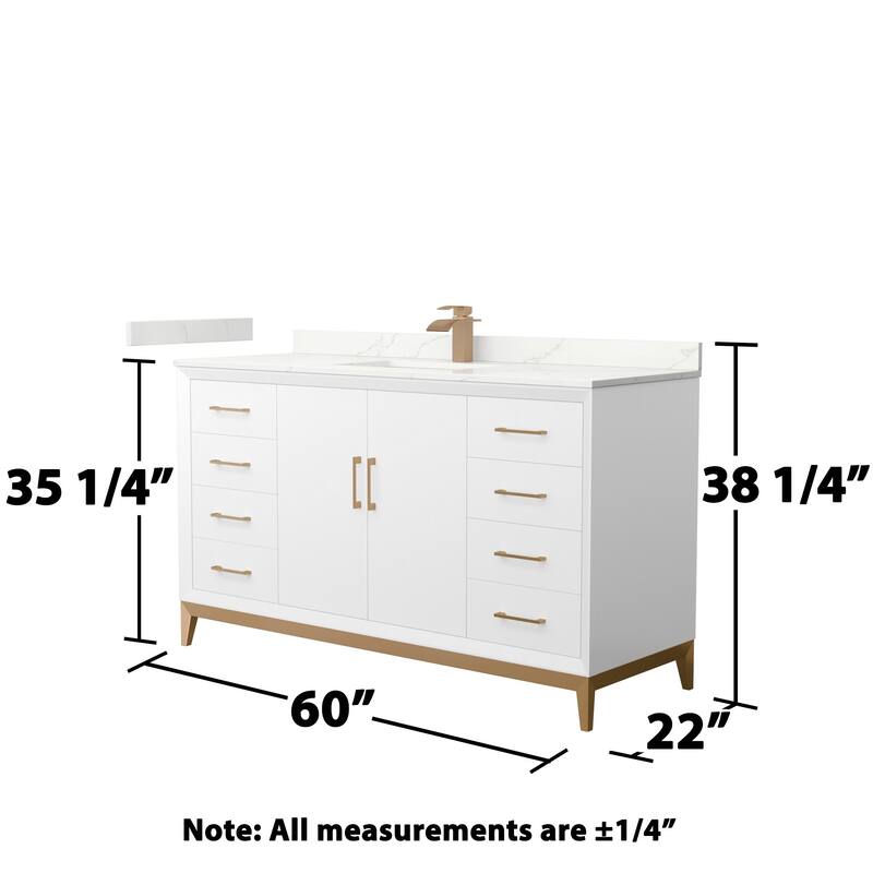 Wyndham Collection WCH818160S-QTZ-UNSMXX Amici 60" Free Standing
