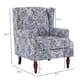Upholstered Nailhead Trim Armchair Wingback Accent Chairs Set of 2
