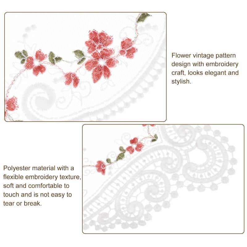 12x17in Retro Lace Placemat Oval French Crochet Doilies Coasters