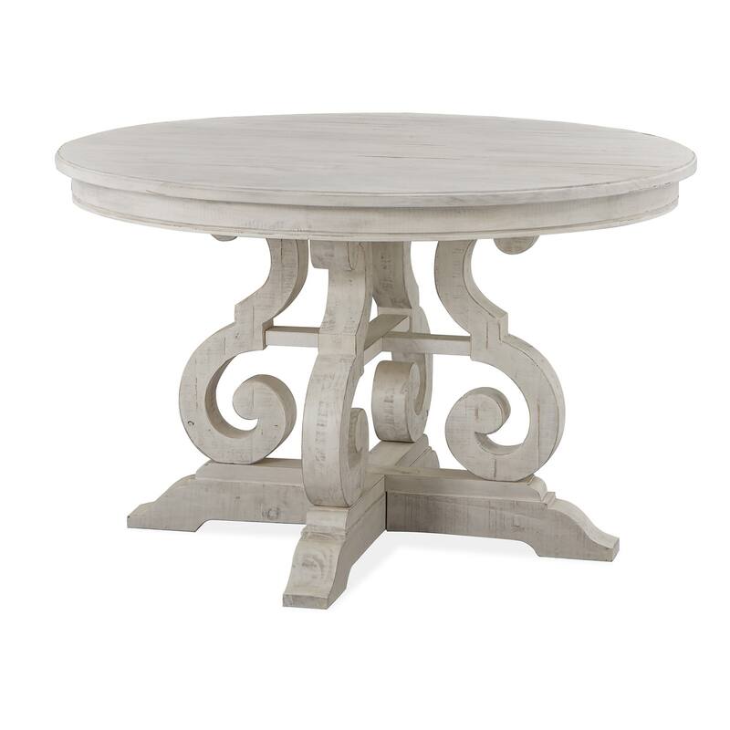 Magnussen Home Bronwyn Alabaster And Toasted Nutmeg 48" Round Dining Table - 48''W x 48''D x 30''H - 48''W x 48''D x 30''H