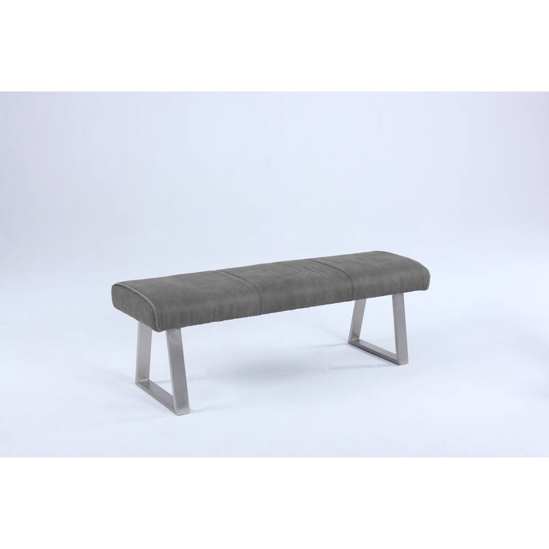 Somette Contemporary Bench with Highlight Stitching