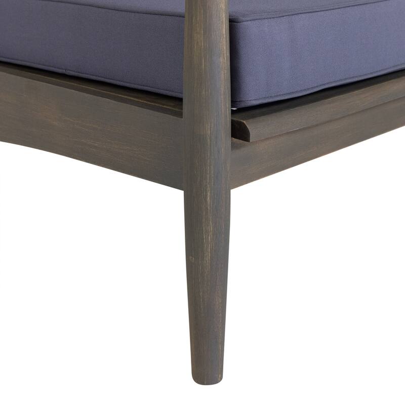 Willowbrook Outdoor Acacia Loveseat and Coffee Table by Christopher Knight Home